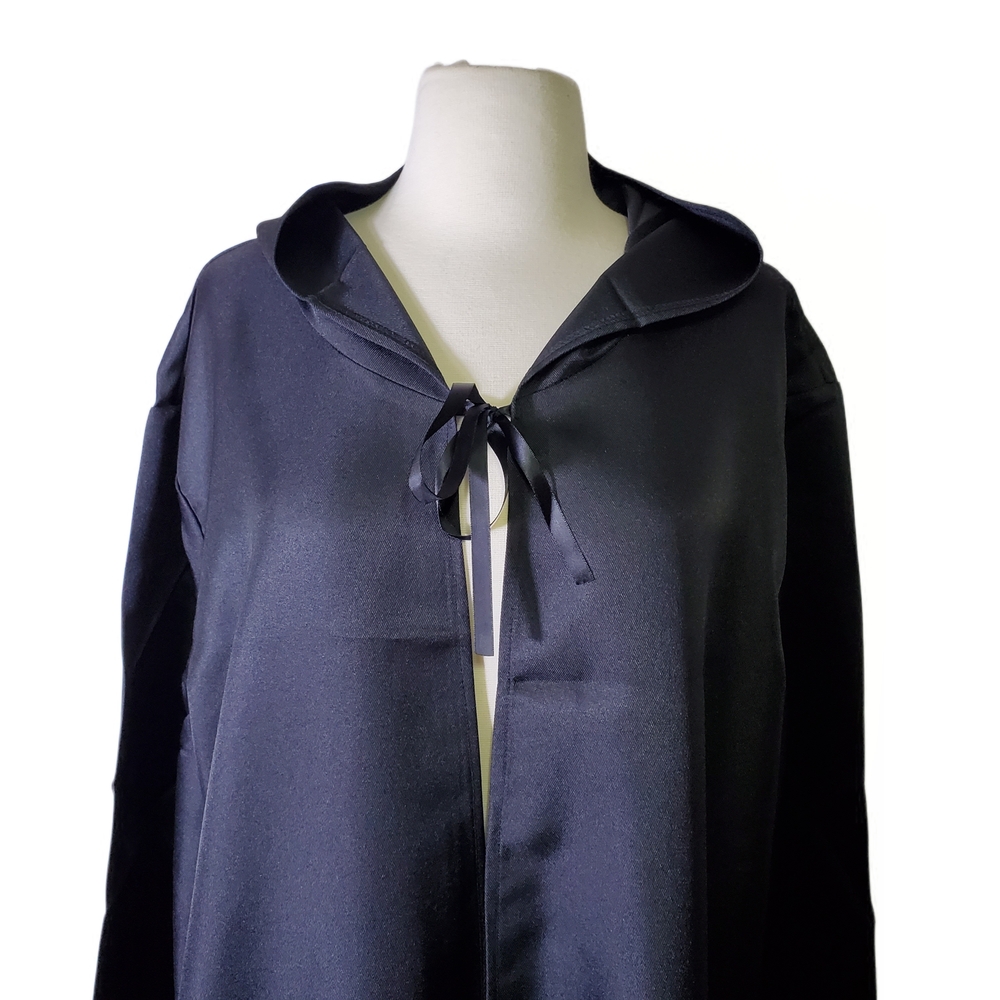 Costume Cloak Men Black Classic Star Wars Long Hooded Halloween Cosplay Overcoat - Picture 5 of 14
